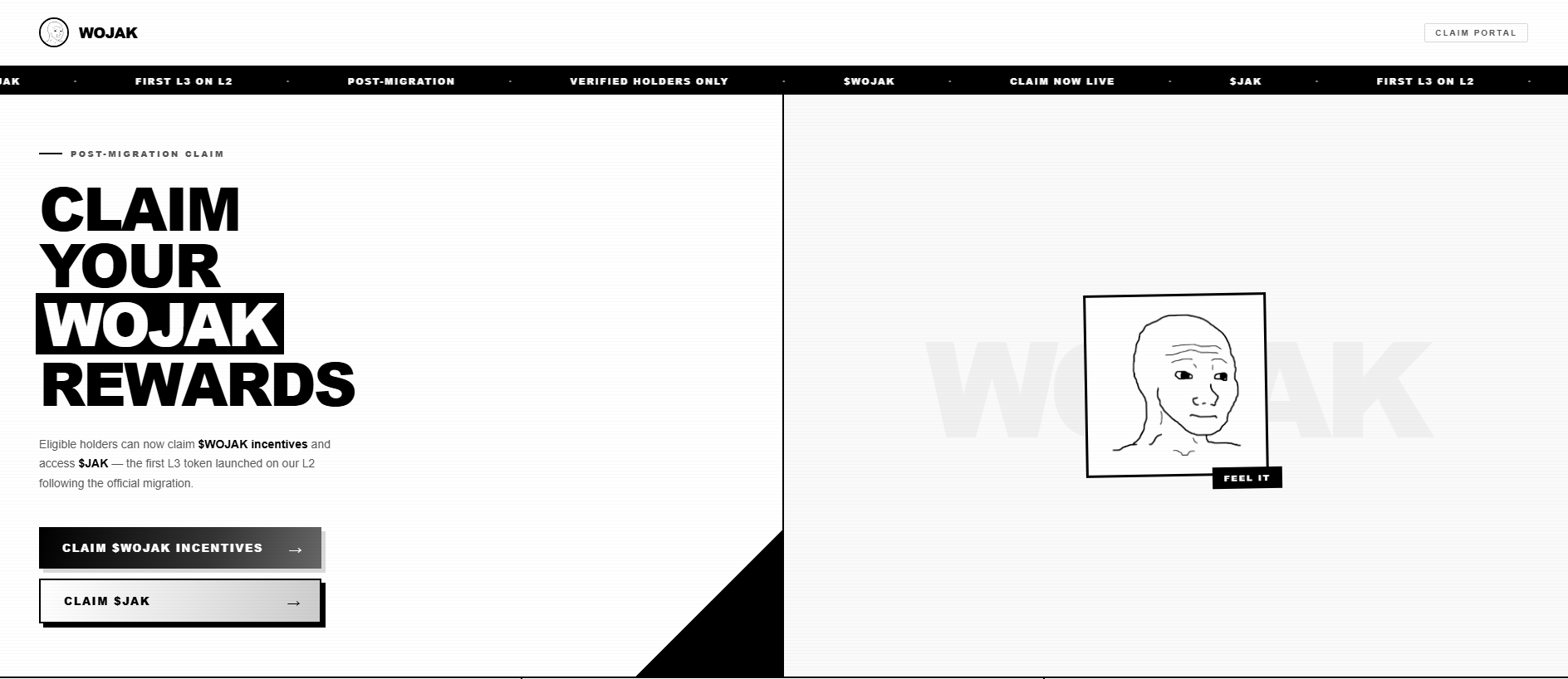Screenshot of wojaktoken.live
