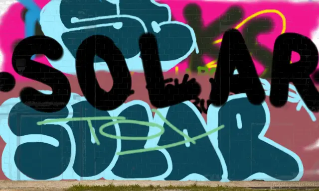 Graffiti artwork by SOLAR