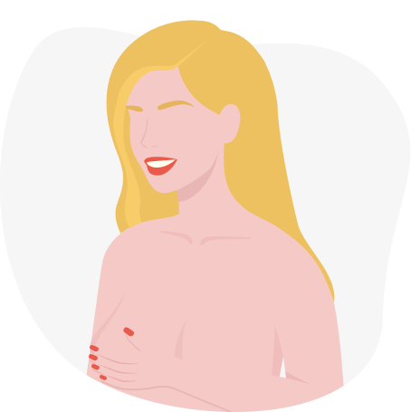 Zivada prsa a ilustrace samovyšetření