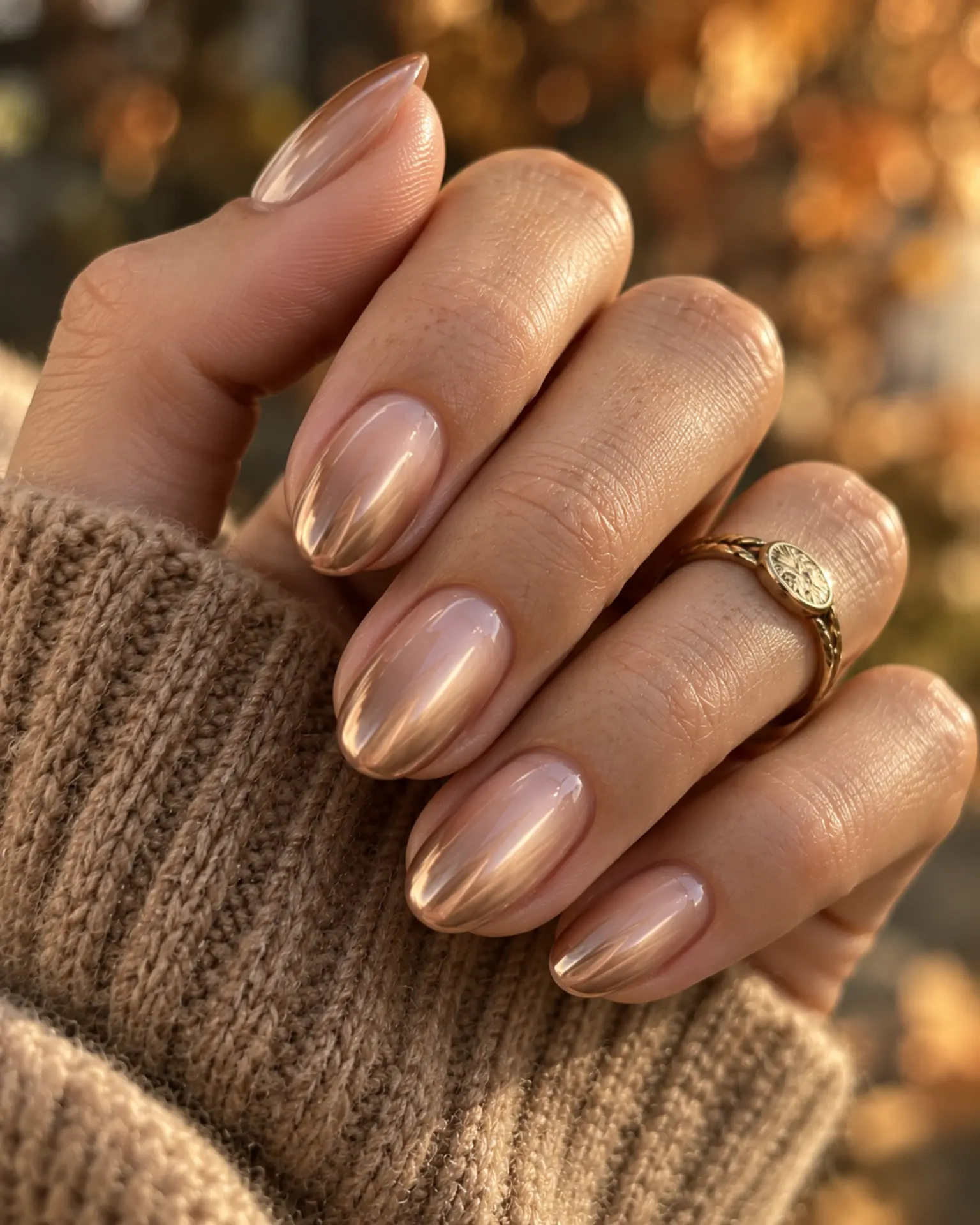 Chrome Tonal Ombré manicure inspiration for chrome nail ideas