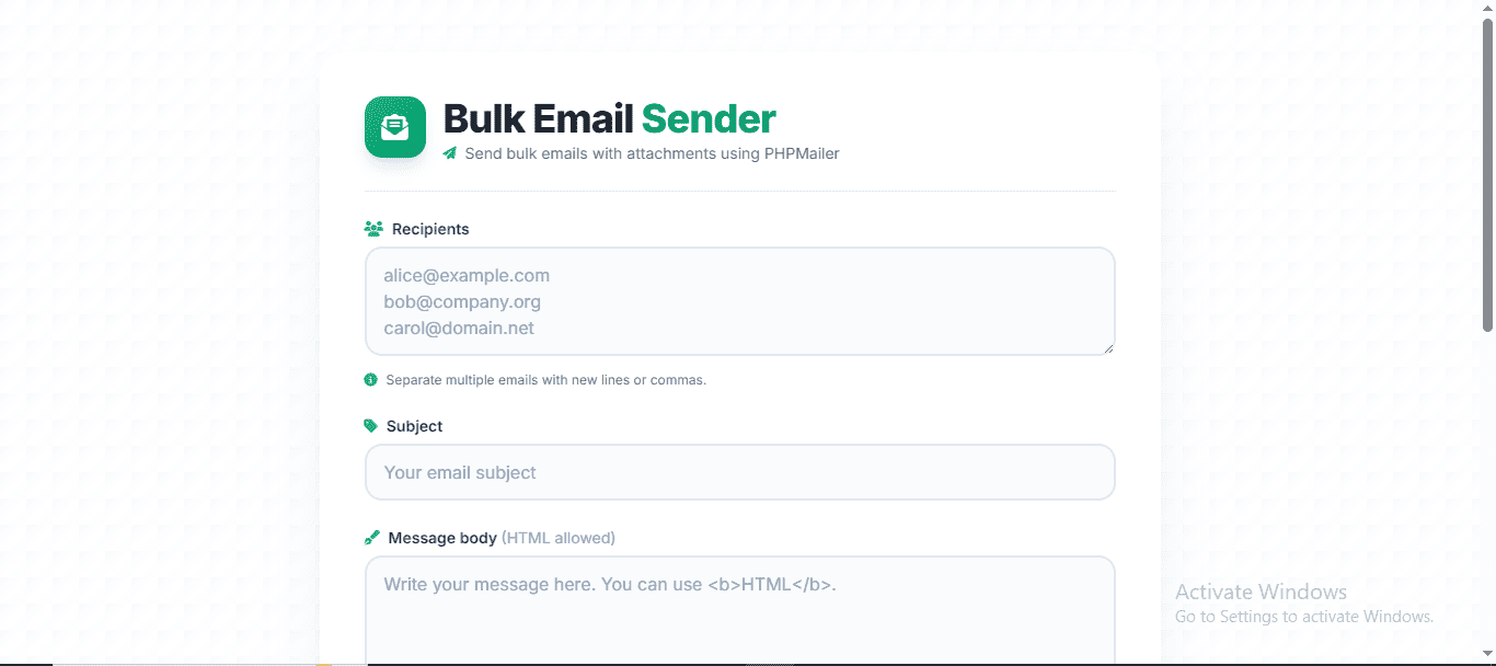 Bulk Email Sender