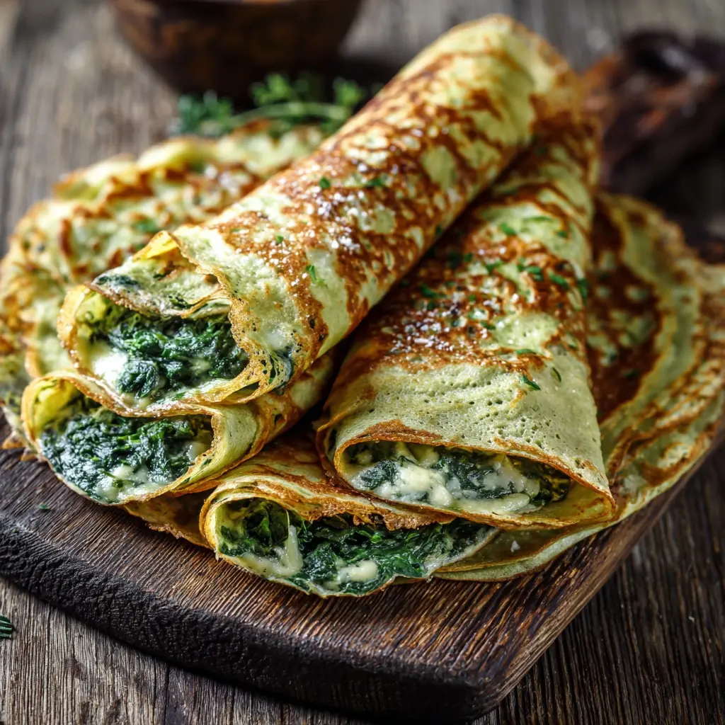 Savory Crepes with Spinach: Perfect Lunch Delight!
