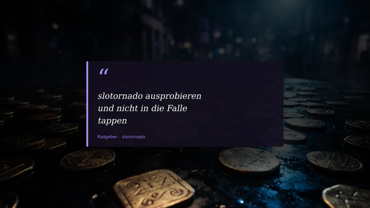 slotornado ausprobieren und nicht in die Falle tappen