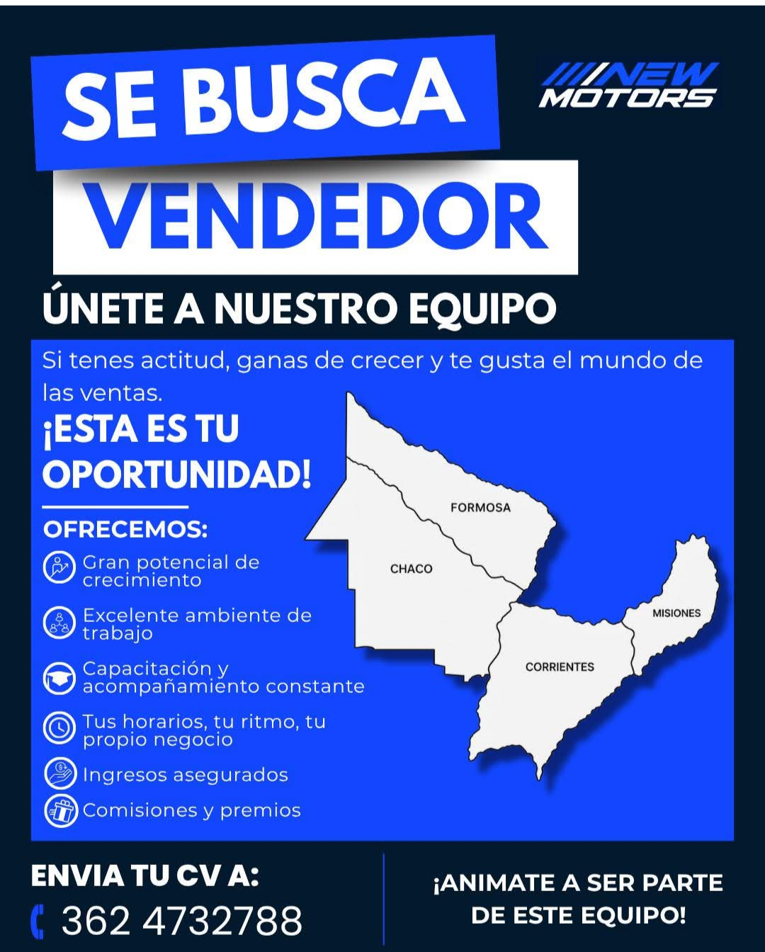 Se Busca Vendedor / a en Misiones