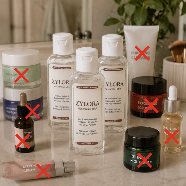 Muchos productos de skincare