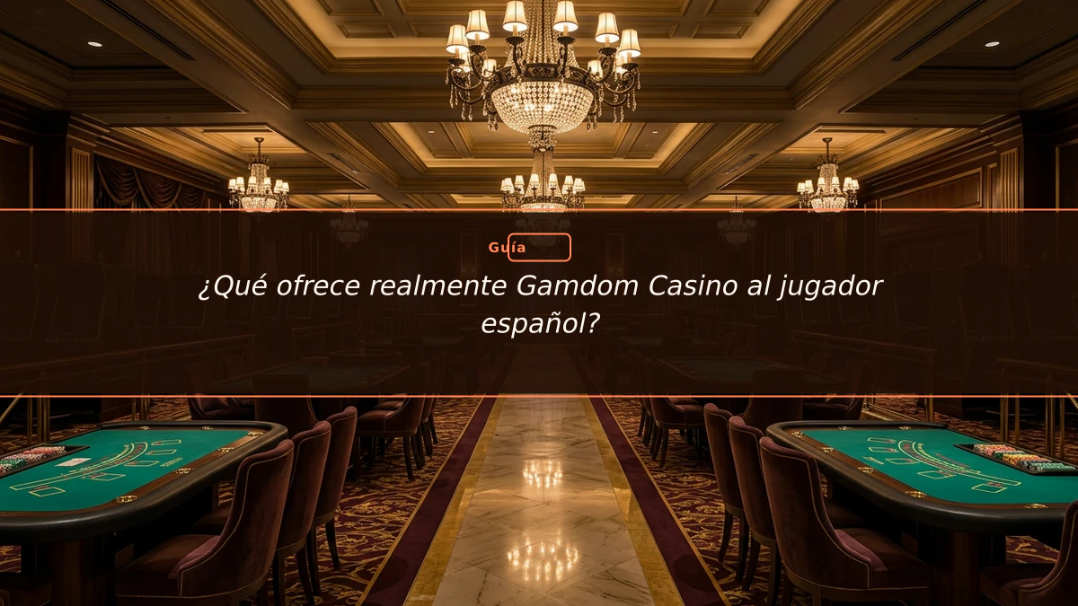 ¿Qué ofrece realmente Gamdom Casino al jugador español?