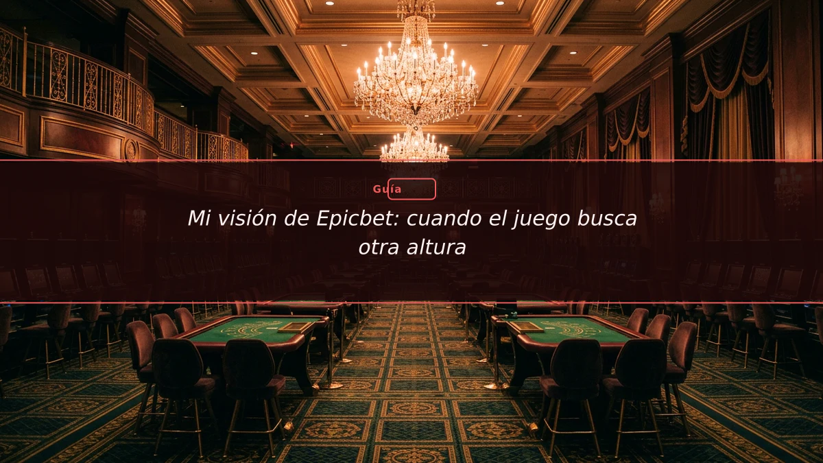 Mi visión de Epicbet: cuando el juego busca otra altura