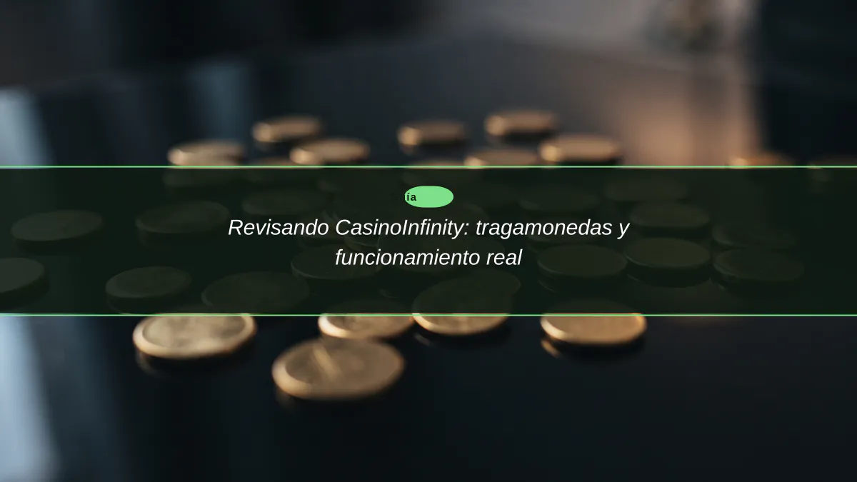 Revisando CasinoInfinity: tragamonedas y funcionamiento real