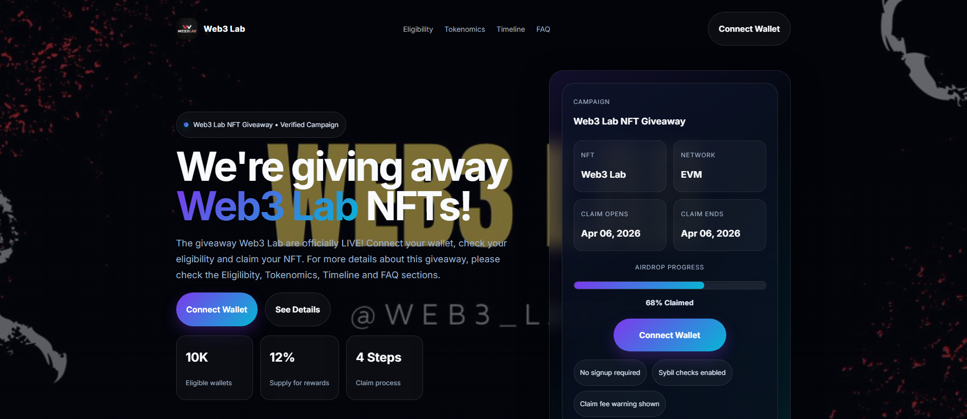 Screenshot of web3lab.top