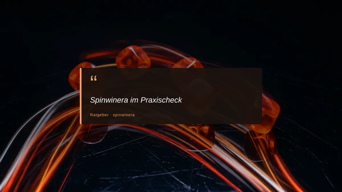Spinwinera im Praxischeck