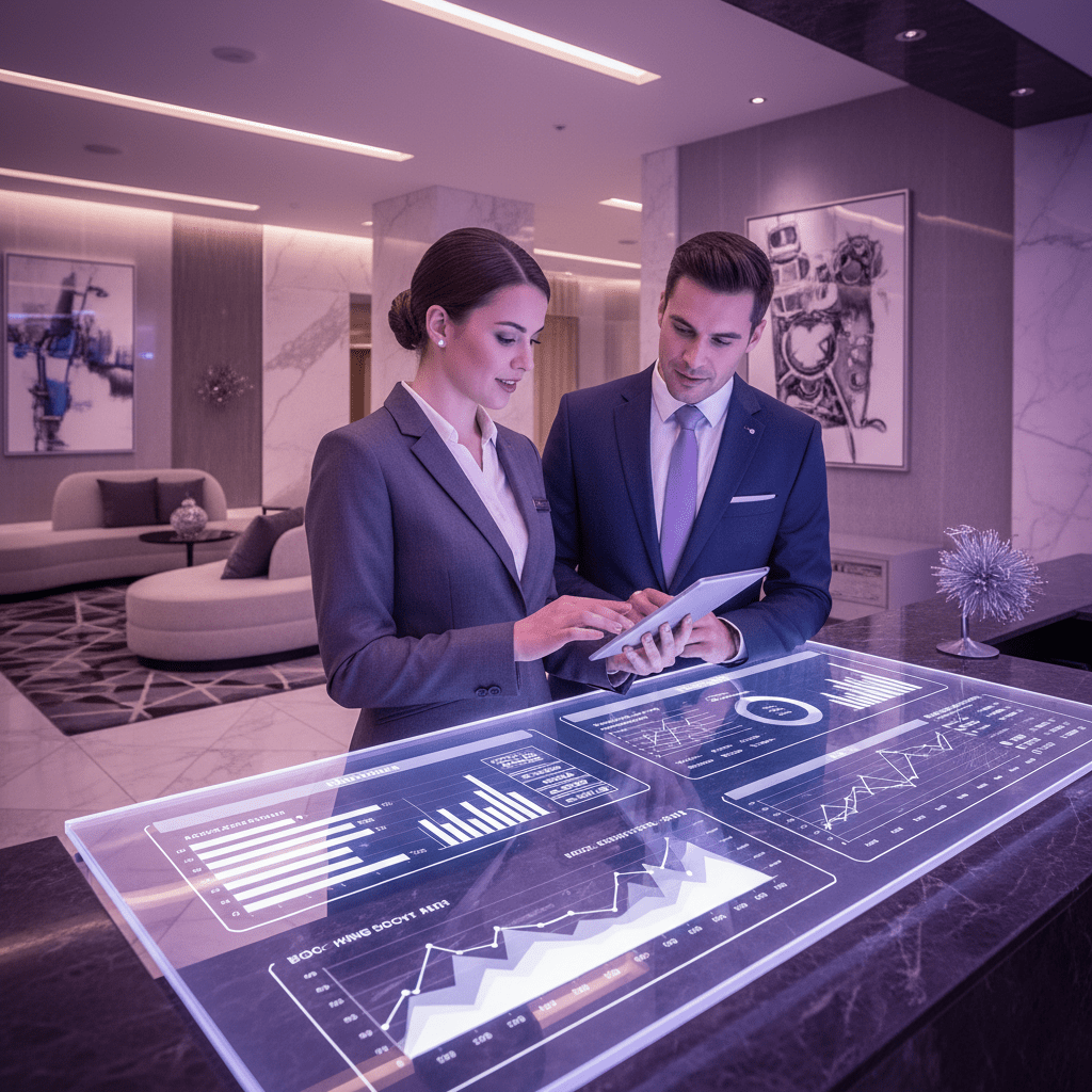 Hotel team reviewing analytics to find booking growth opportunities