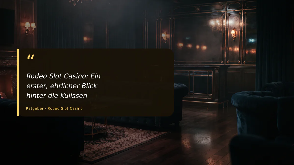 Rodeo Slot Casino: Ein erster, ehrlicher Blick hinter die Kulissen
