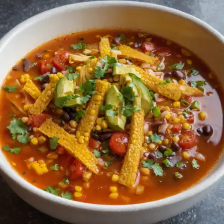 Tortilla Soup with Vegetables