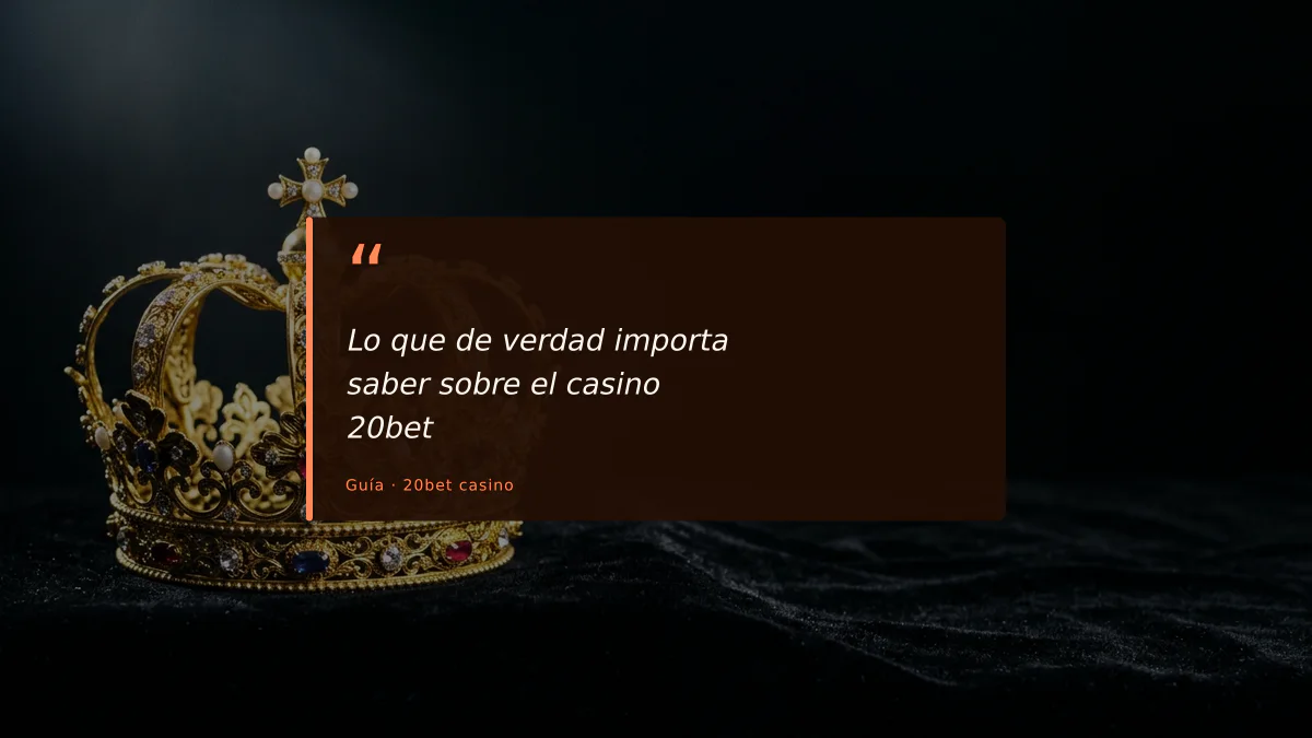 Lo que de verdad importa saber sobre el casino 20bet