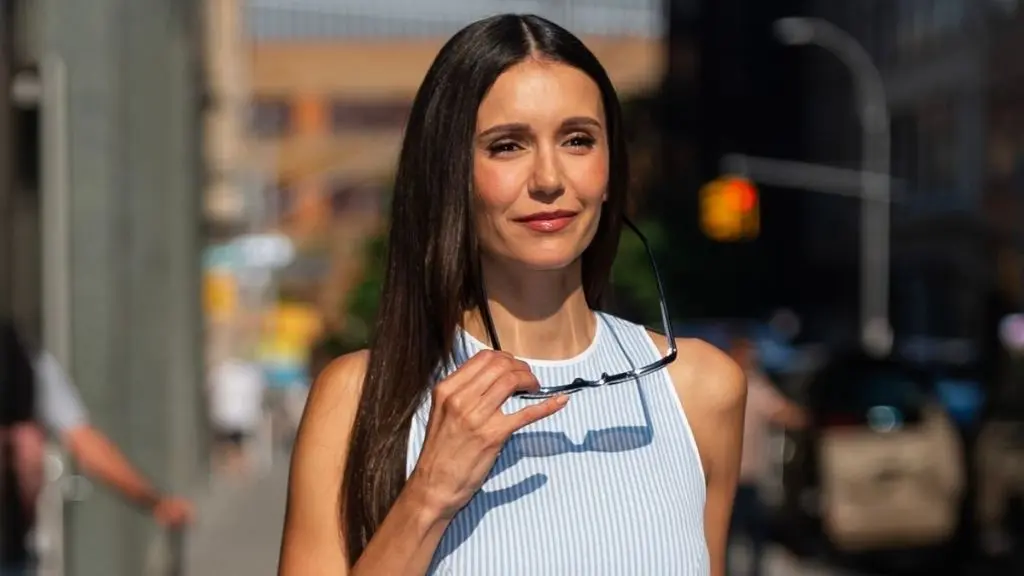 Nina Dobrev's Striped Minidress Steals the Show