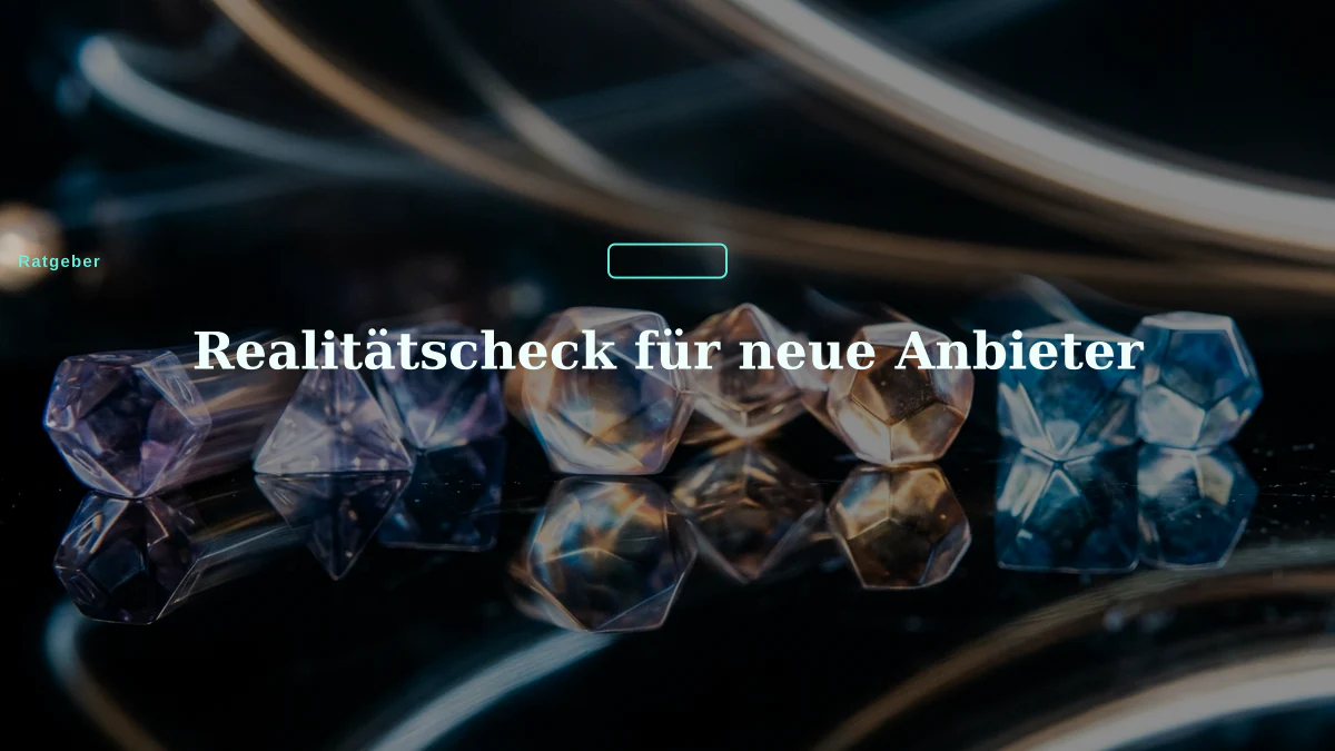 Realitätscheck für neue Anbieter