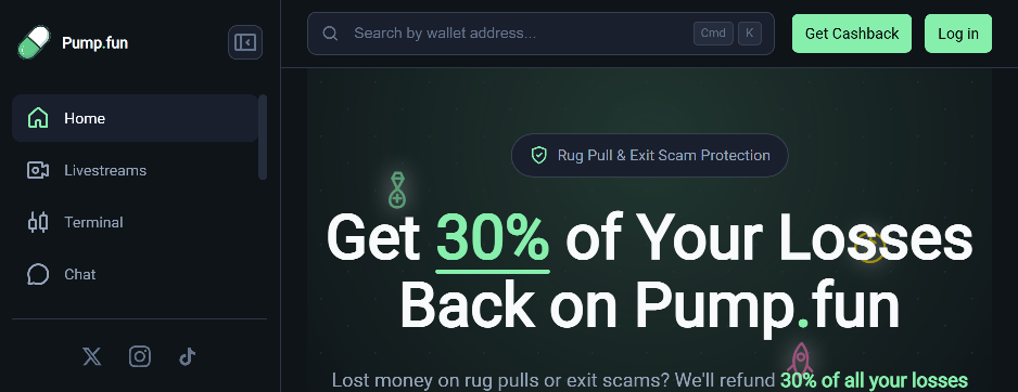 Screenshot of cashback-pump.com