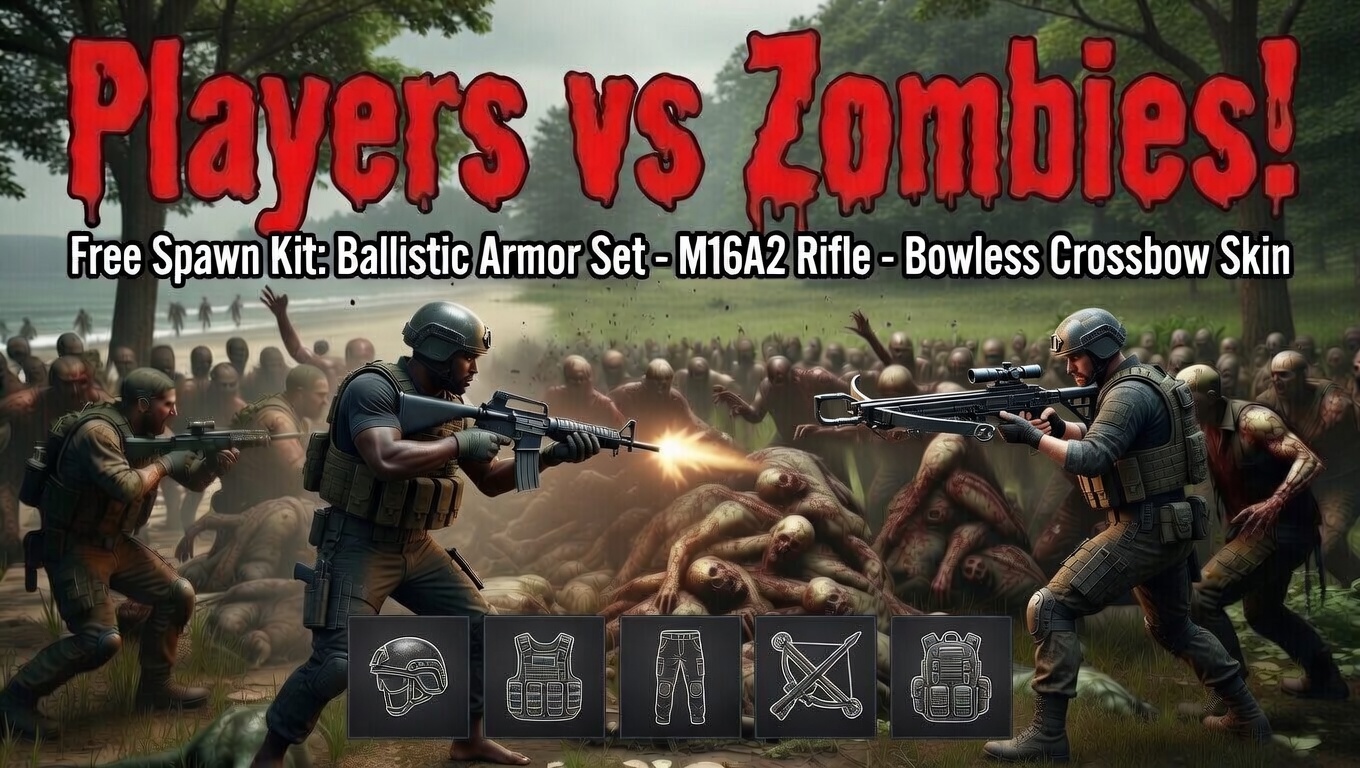 Баннер сервера Players vs Zombies! HARDCORE PVE