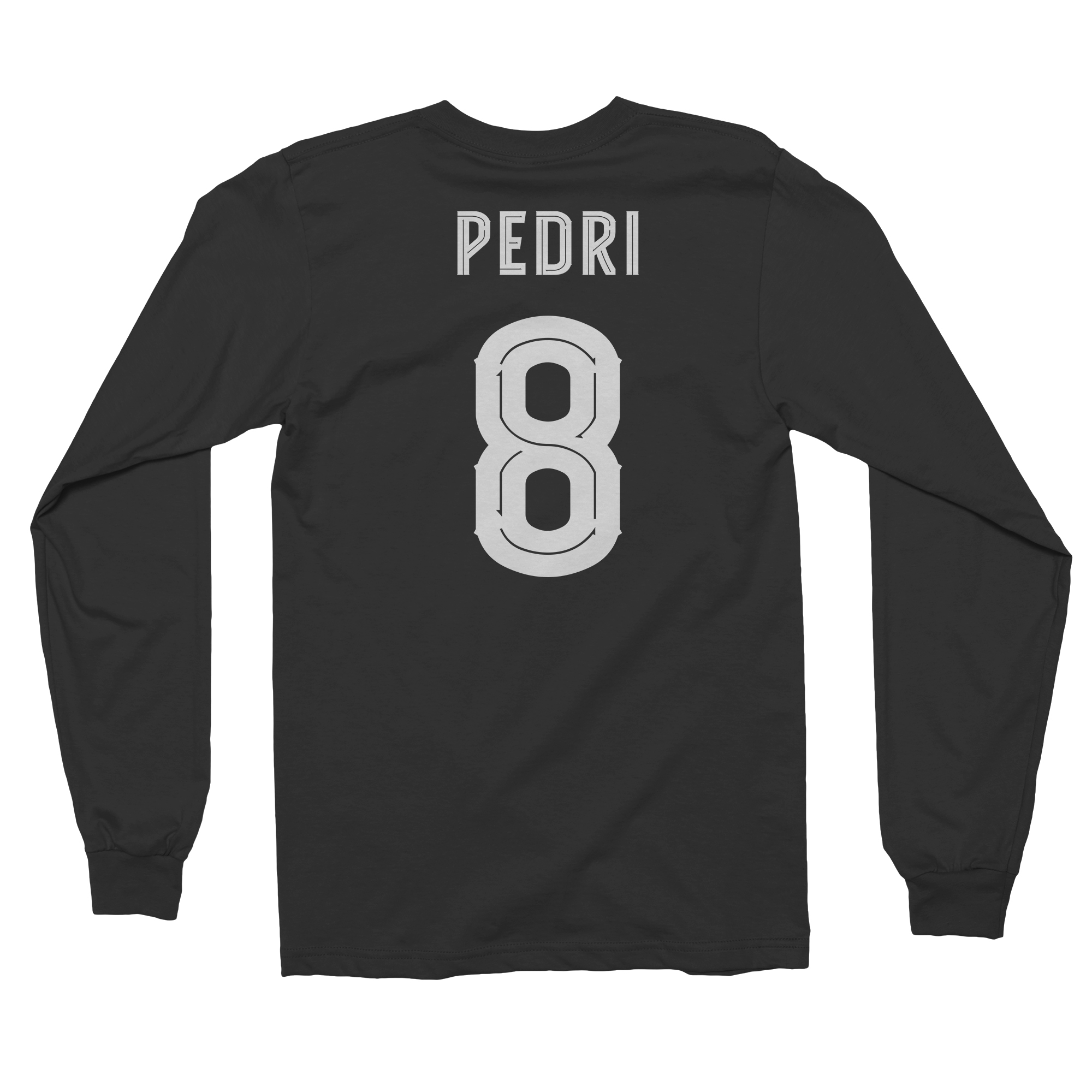Barcelona Soccer Star Pedri 8 Jersey Style Sports Fan Long Sleeve
