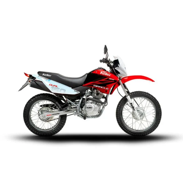 Moto Keller Miracle 150 Rojo de perfil