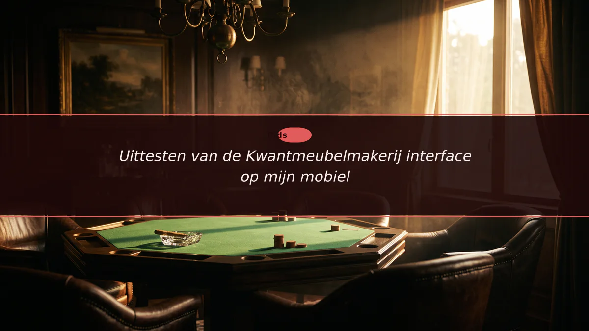 Uittesten van de Kwantmeubelmakerij interface op mijn mobiel