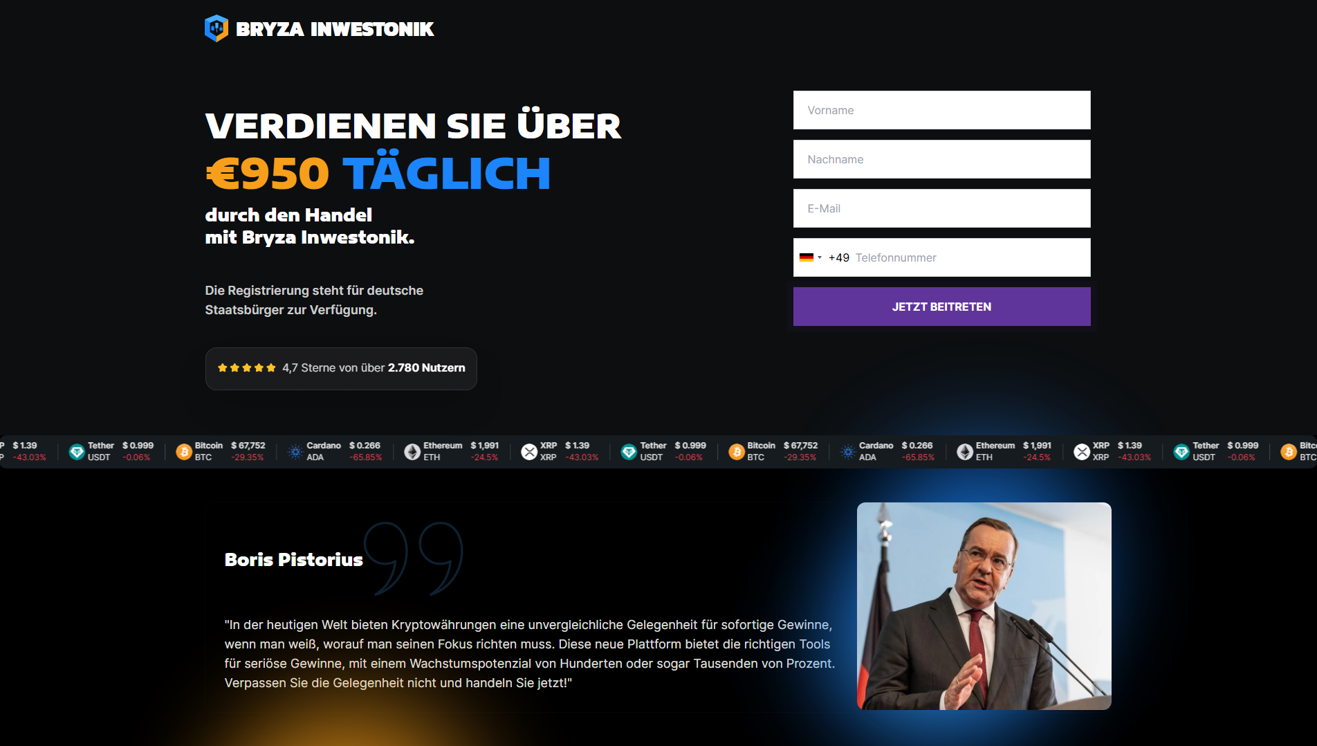 Збережений знімок bryzainwestoniktrade.com