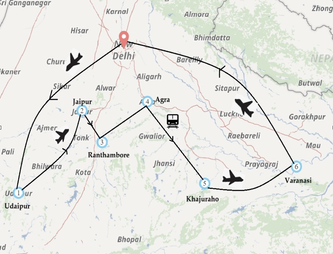 Trip map
