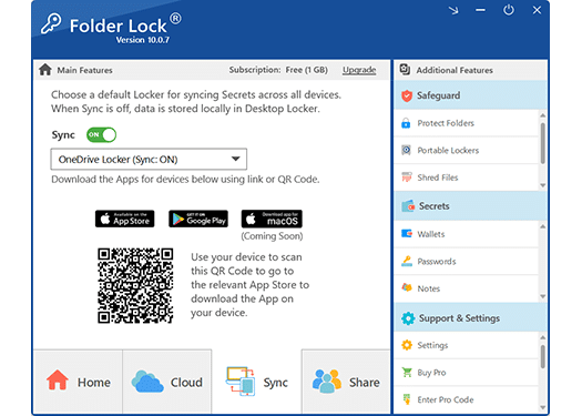 Encrypted cloud synchronization icon for protected files