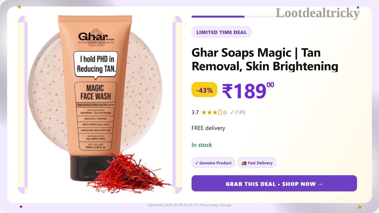 ghar Soaps Magic – Just ₹189 | Best Deal ghar Soaps Magic – Just ₹189 | Best Deal