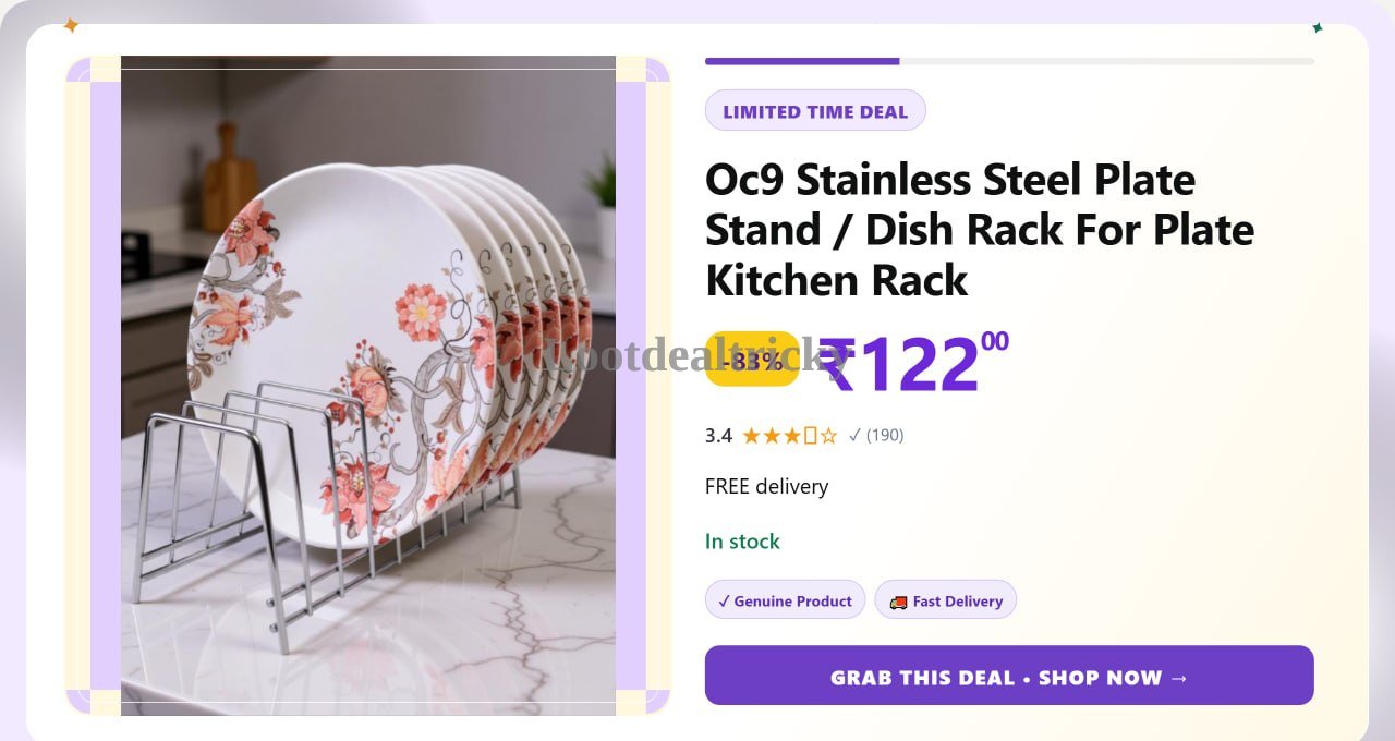 ss Plate Stand – Just ₹122 | Loot Lo ss Plate Stand – Just ₹122 | Loot Lo