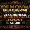 🔥 [16.10.2026 AÇILDI] ⚔️ KODEMONWAR 26XX HOMEKO ⚔️ | EFSANE PK SAVAŞLARI | CLAN REKABETİ | CZ KEYFİ banner