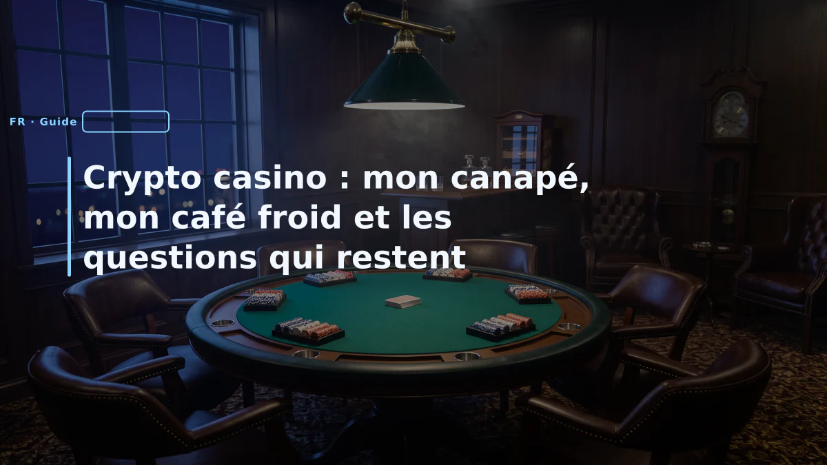 Crypto casino : mon canapé, mon café froid et les questions qui restent