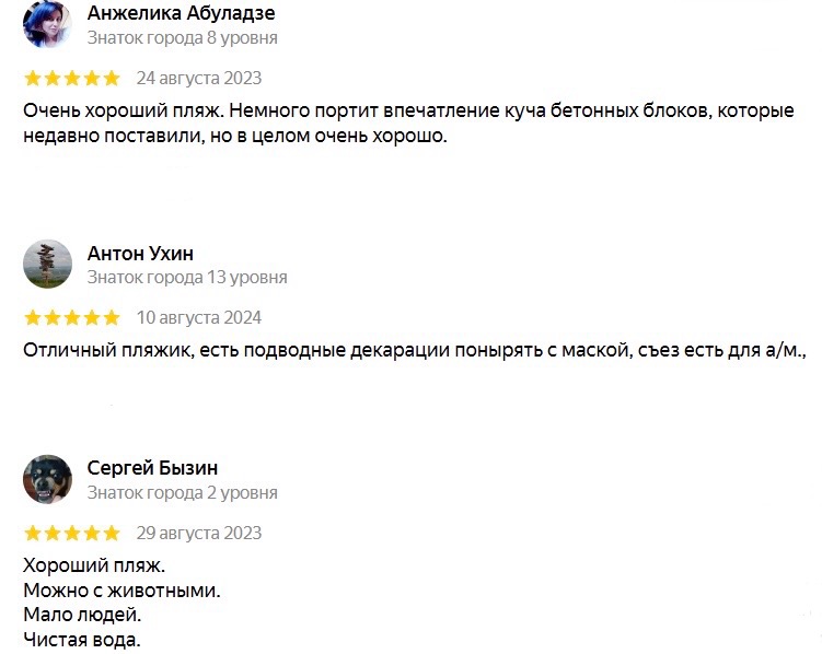 Отзывы Дикий пляж в районе Голубой Дачи