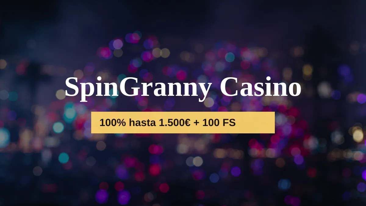 SpinGranny Casino — bono de bienvenida 100% hasta 1.500€ + 100 FS, pagos: Visa, Mastercard, Skrill, Paysafecard, Pix SpinGranny Casino — bono de bienvenida 100% hasta 1.500€ + 100 FS, pagos: Visa, Mastercard, Skrill, Paysafecard, Pix