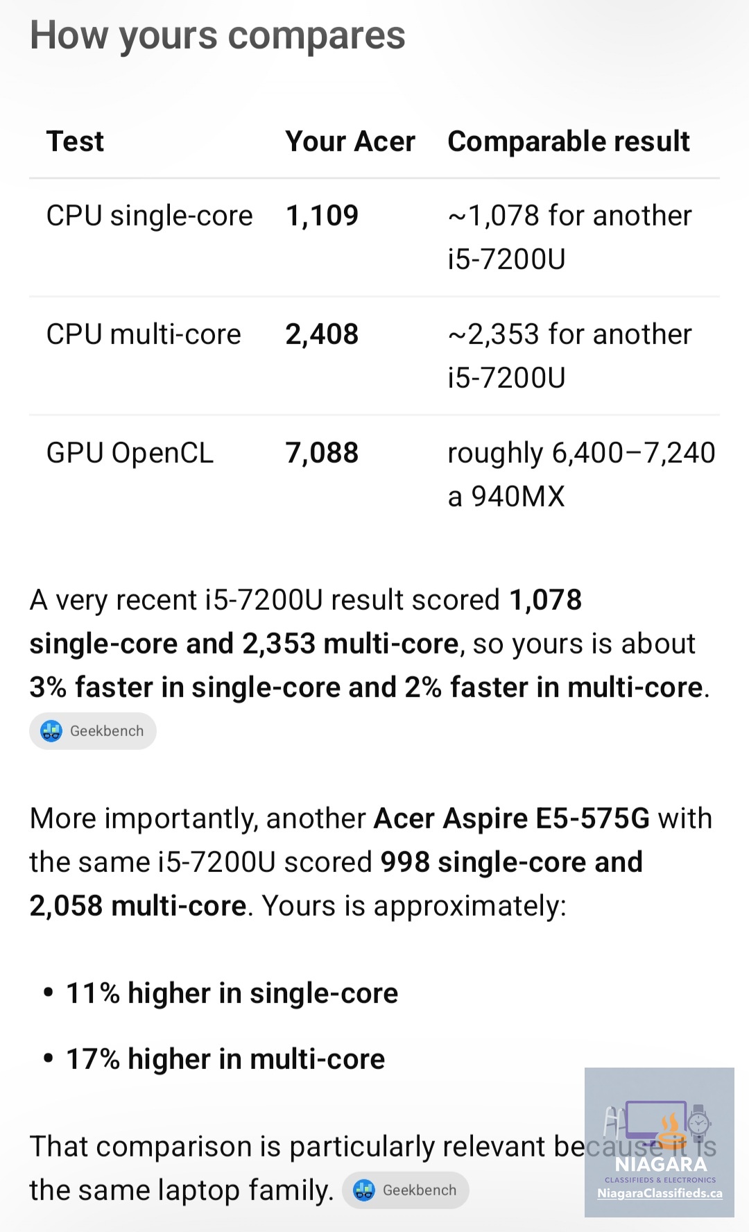 Acer Aspire E5-575G-55NW - Core i5 7th gen, 16GB RAM - NEW THERMAL PASTE AND PADS! – Image 2