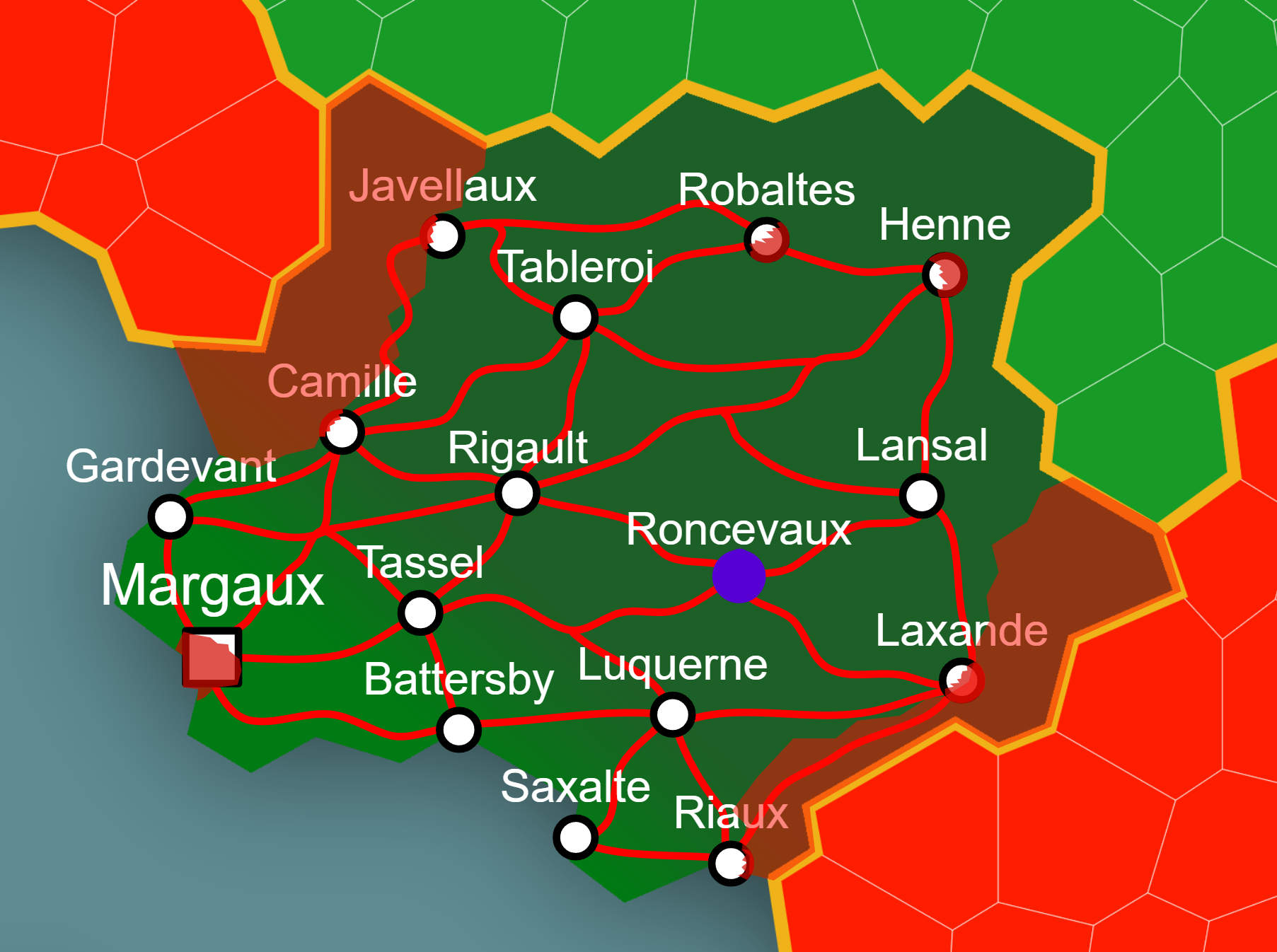 Carte de l'avancée Loduarienne