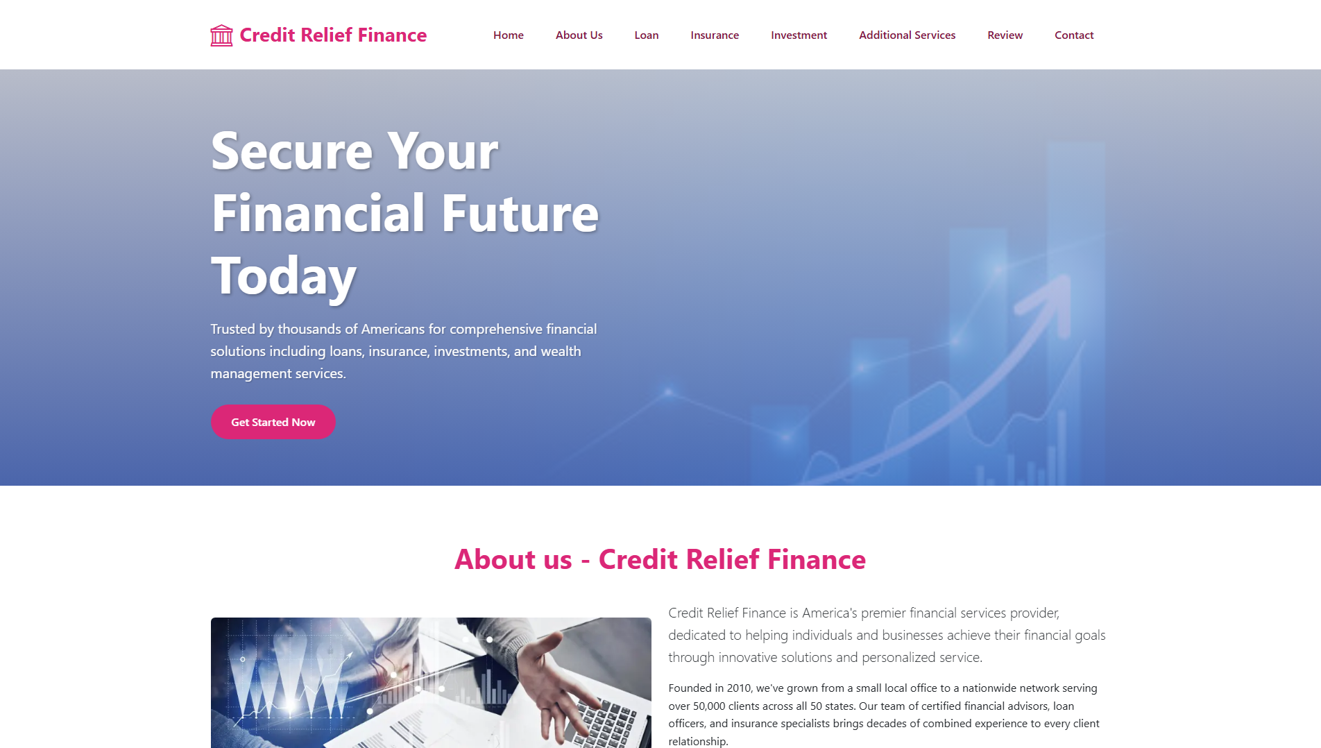 Stored capture of creditrelieffinance.info