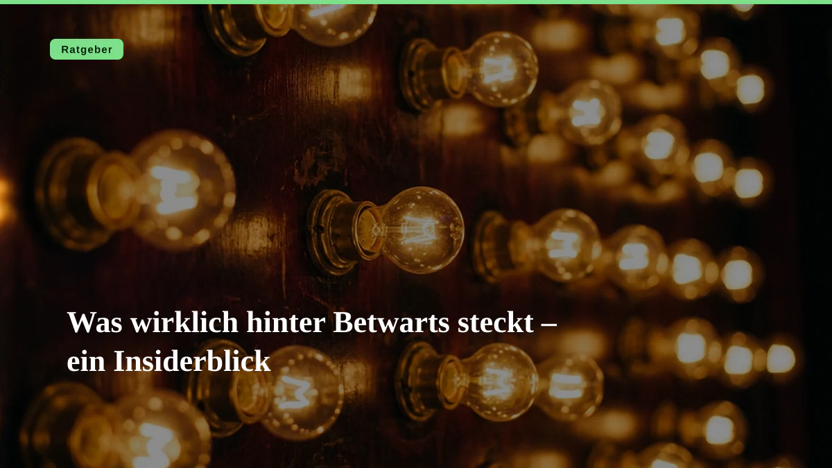 Was wirklich hinter Betwarts steckt – ein Insiderblick