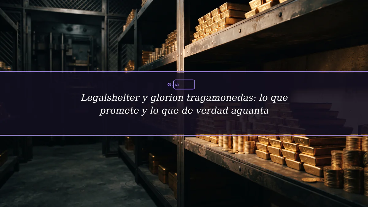 Legalshelter y glorion tragamonedas: lo que promete y lo que de verdad aguanta