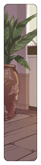 A potted plant inside a room