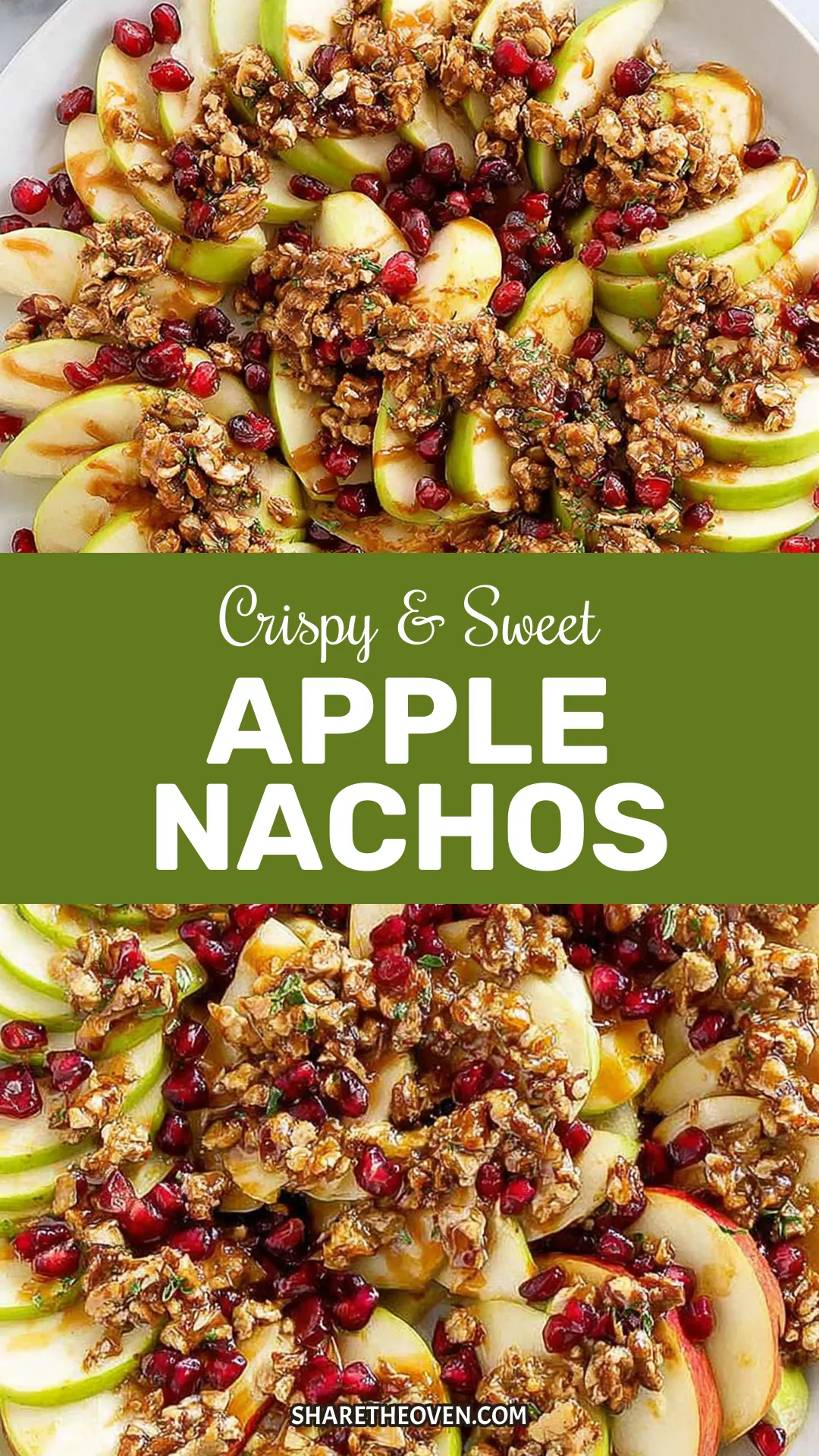 These crispy sweet apple nachos are a delightful and healthy snack that everyone will love. Perfect for parties or a fun family dessert, this easy homemade treat is layered with fresh apple slices drizzled with peanut butter and topped with chocolate chips and granola. It's a quick and satisfying way to enjoy apples and impress your guests with minimal effort. Click for the full recipe.
