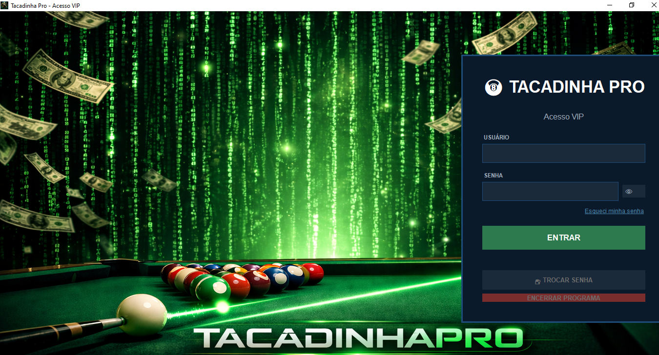 Tela de Login Tacadinha Pro