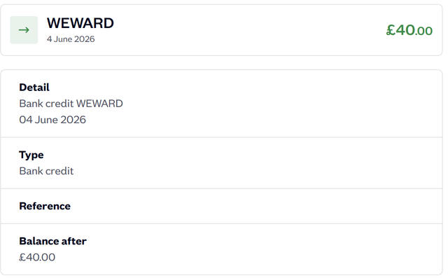 We Ward payment proof