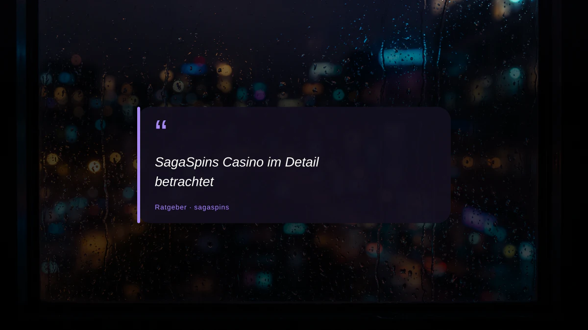 SagaSpins Casino im Detail betrachtet