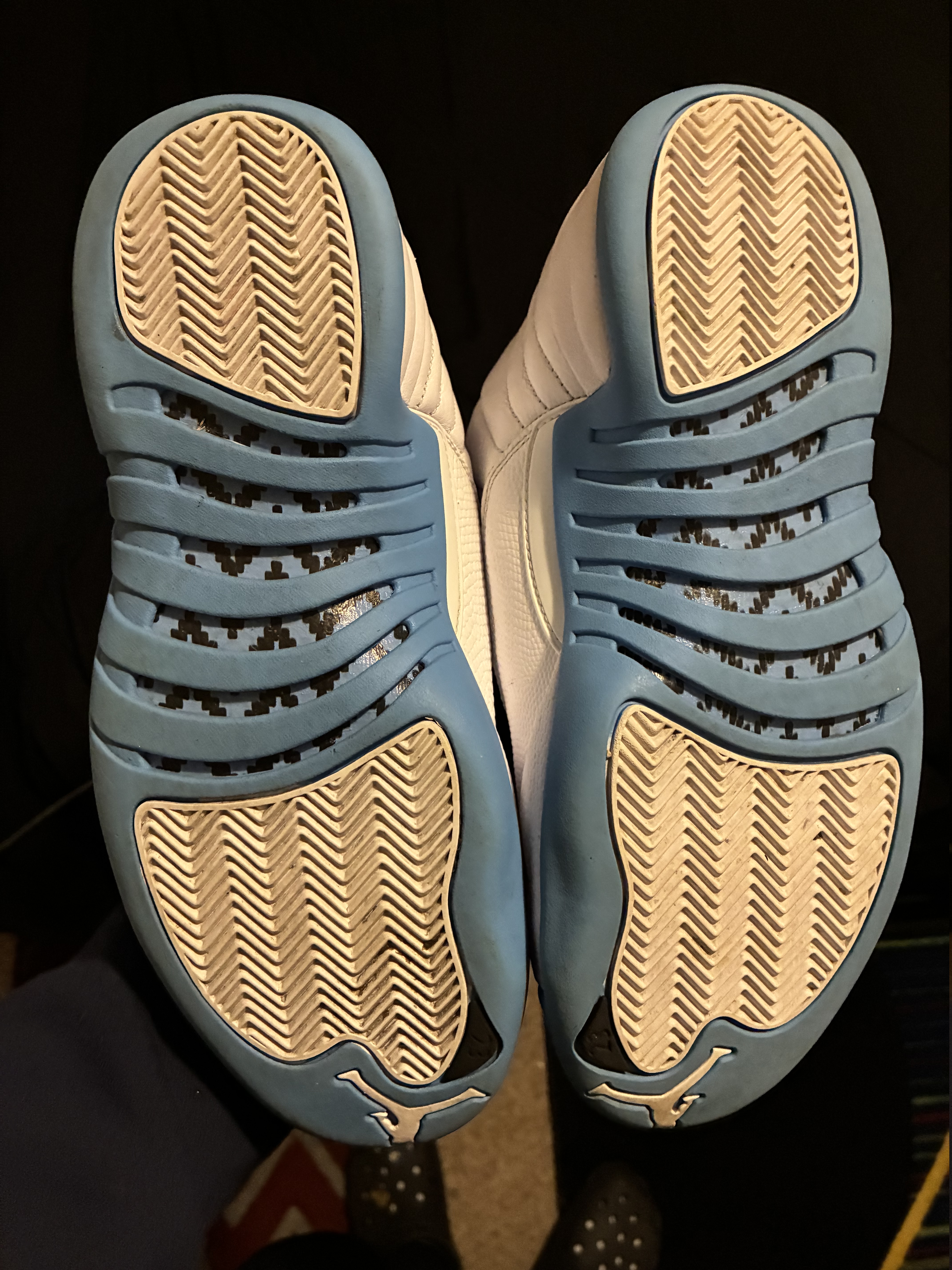 Jordan 12 Melo University Blue/White Back