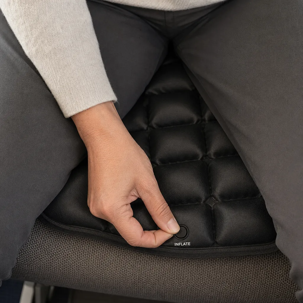 Step 3: Adjust firmness while seated