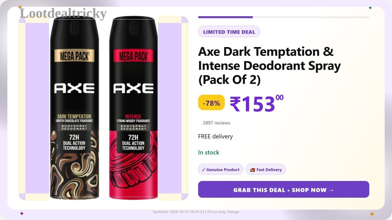   axe Dark Temptation – Just ₹153 | Huge Savings Offer