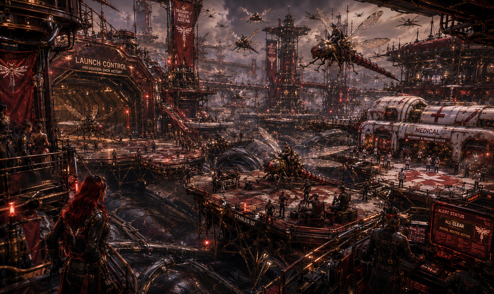 Dragonfly Rider Arena district view