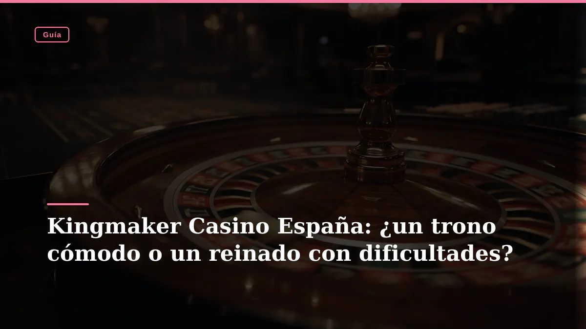 Kingmaker Casino España: ¿un trono cómodo o un reinado con dificultades?