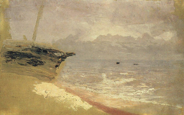 Море Серый день Мариуполь 1870 е